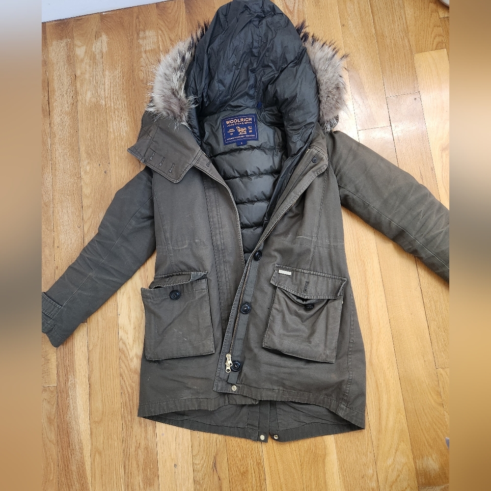 Woolrich down and fur coat